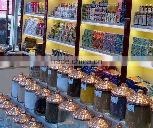 Glass Candy Jar With Copper Cover, Spice Jars, Sweet and Dragee Glass Jars with Lids, Pedestal Glass Candy Jar BK2025