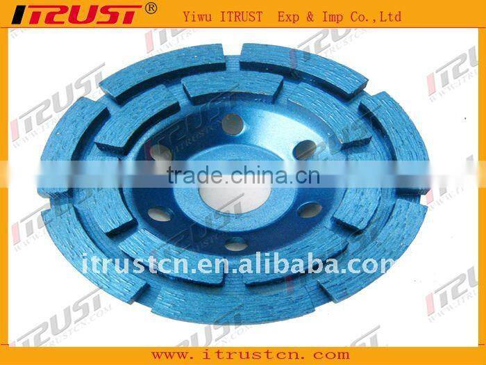 Double Row Diamond Grinding Cup Wheel for Concrete