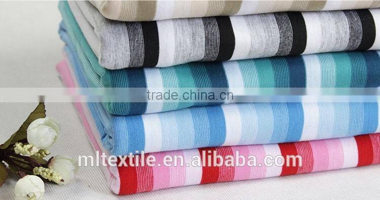 Yarn dyed stripe pattern knitting lycra fabric Tshirt fabric