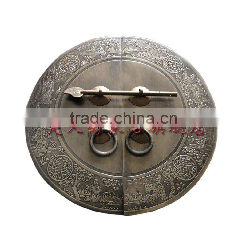 Furniture Brass Hardware Chinese Cabinet Face Plate Door Handle Copper