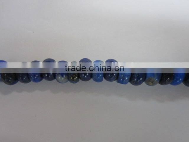 Natural lapis lazuli roundel bead mineral gemstone for jewelry making