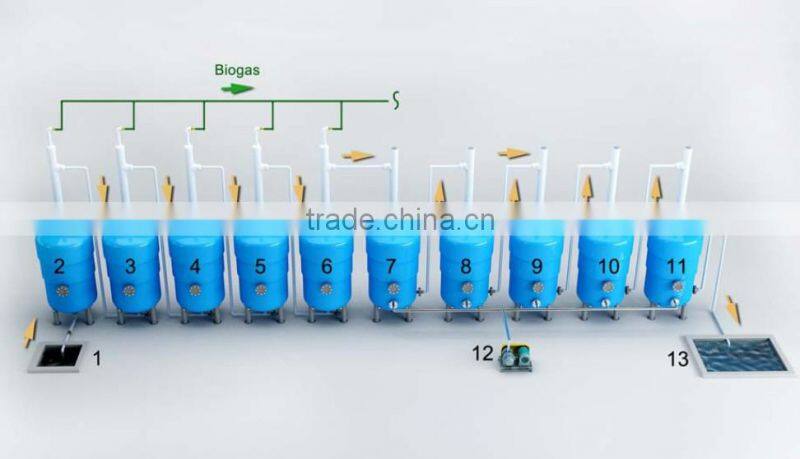 China Puxin Biogas Septic Tank for School Sewage Treatment System