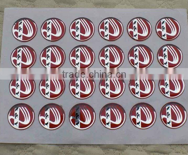 Custom and Adhesive make epoxy resin sticker dome stickers made in China