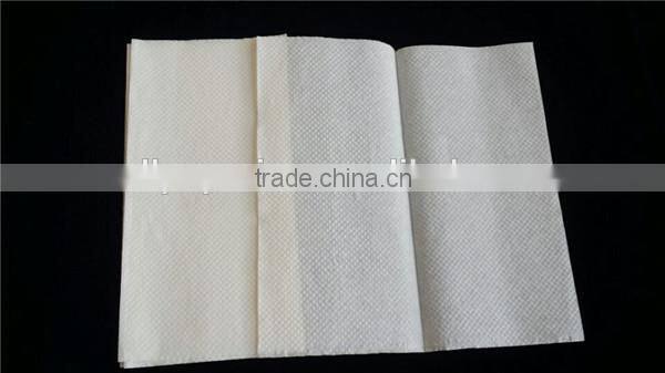 Brown recycled v fold paper towel