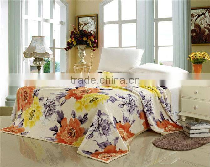 100%Polyester Printed Coral Fleece/Flannel Fleece Blanket