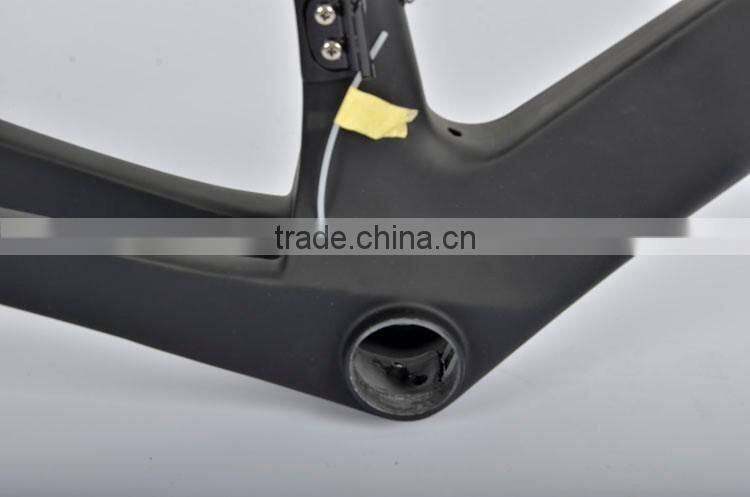 Matt finish UD weave carbon fiber TT road bike frame