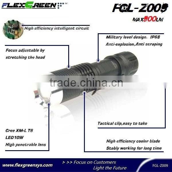 rechargable 18650 battery zoom function T6 mini led torch