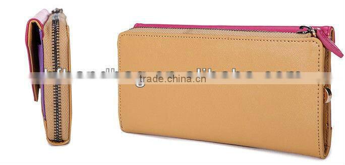 2013 colorful fashion design woman purse leather wallet envelope bag