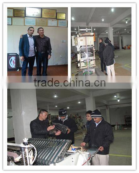 Custom printed three side sealed PA PE laminated plastic packaging bag for frozen food packing