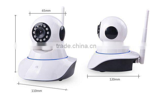 Wireless ip camera input alarm with pir sensor and remote control