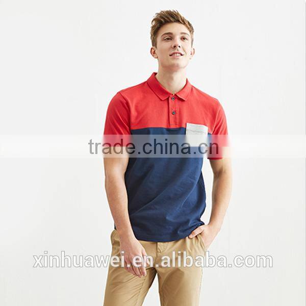 Custom mens multicolored short sleeve polo shirts
