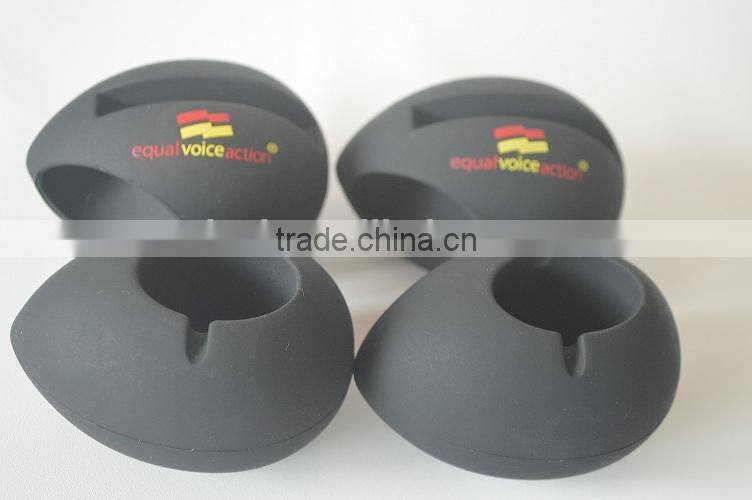 Black Silicone Egg Speaker and Amplifier with Stand