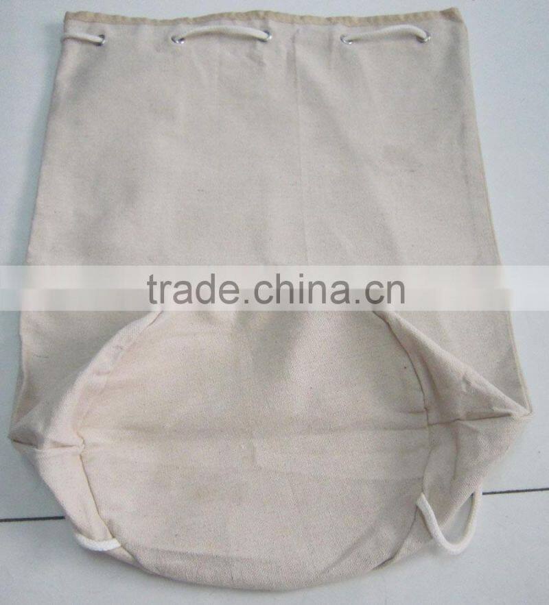white hopping bag ,shopping bagcheap canvas bucket drawstring bag design-5