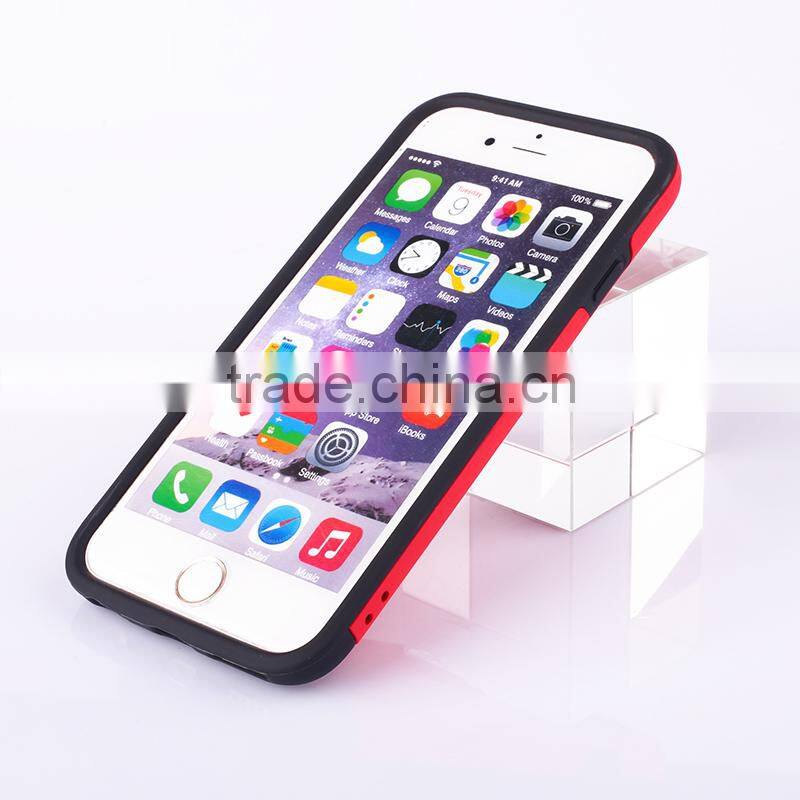 Wholesale 2 in 1 hybrid PC and TPU combo case for iPhone 6 plus 5.5 inch