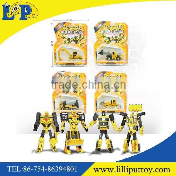 High quality metal deformation robot toy car