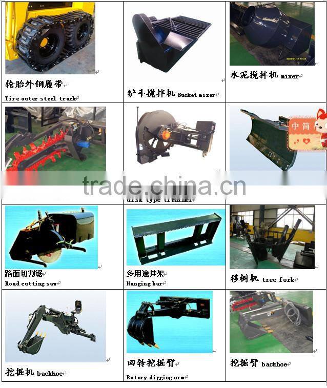 gnhc65gh skid steer loader with 950kg capacity with all kinds of attachments