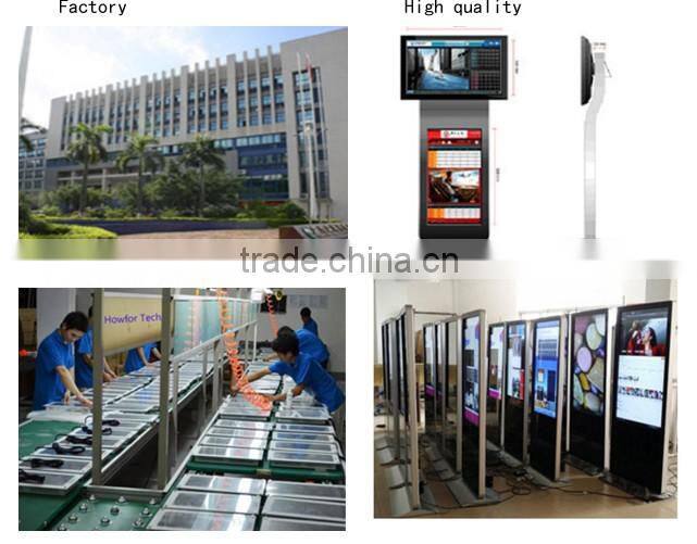 42" 46" 55" tft type lcd digital advertising display touch screen with moving wheels