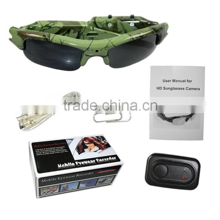 New Digital Camo Sports HD Video Camera Sunglasses DVR Glasses camcorderJVE3107A-1