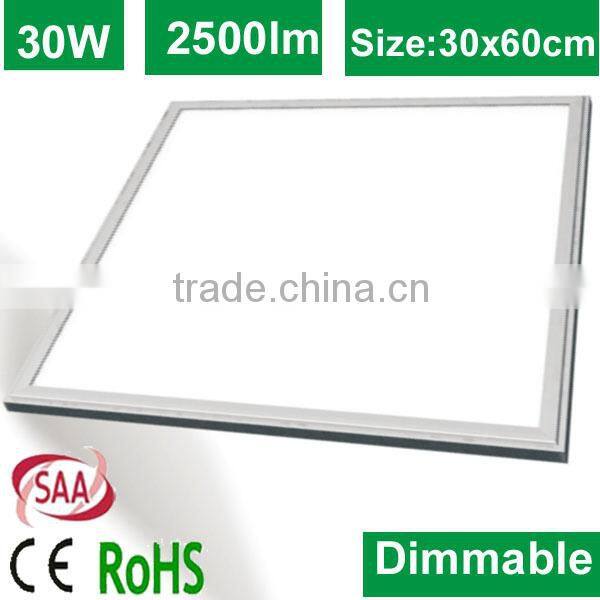 Hot selling led panel 600x600 30W 2500lm with CE ROHS SAA
