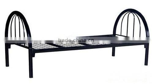 for the mattress Width 90 cm X Length 190 cm Black army Metal Single Bed