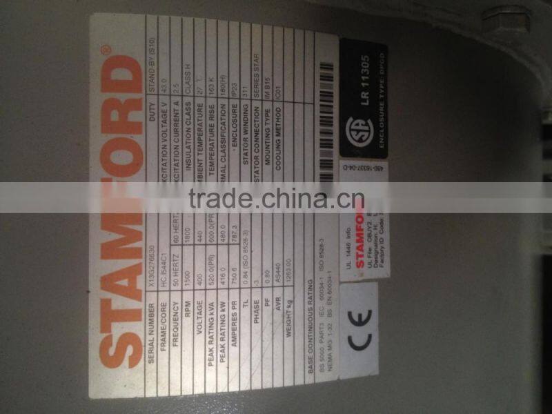 Factory sale 400Kw 2506A-E15TAG2 generator, powered by UK Perkin engine