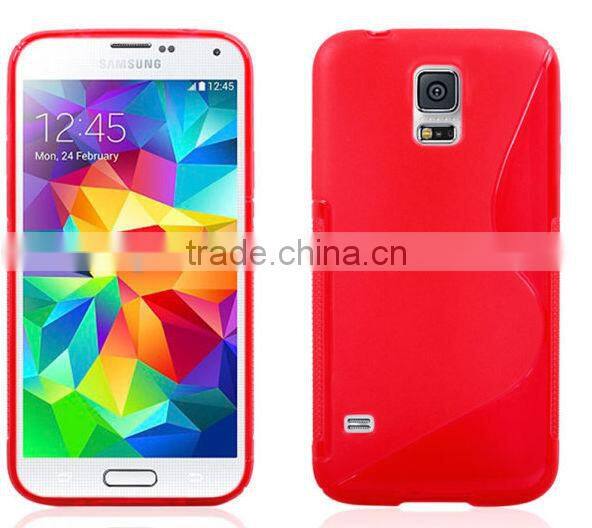 Colorful Rubber S line TPU Case For Samsung S5