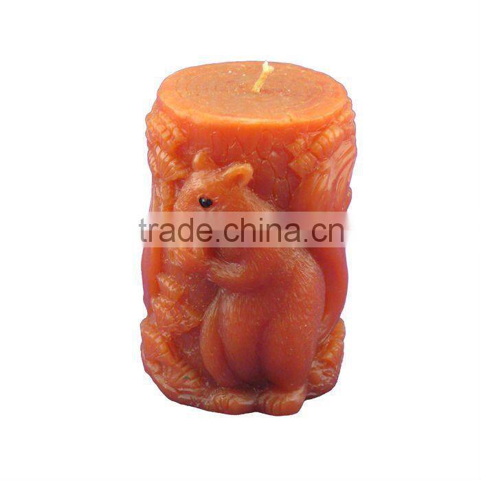 Christmas tree style pillar candle with vanilla scent