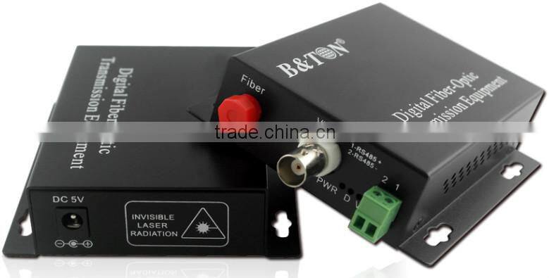 1ch video 1 bidi audio fiber converters