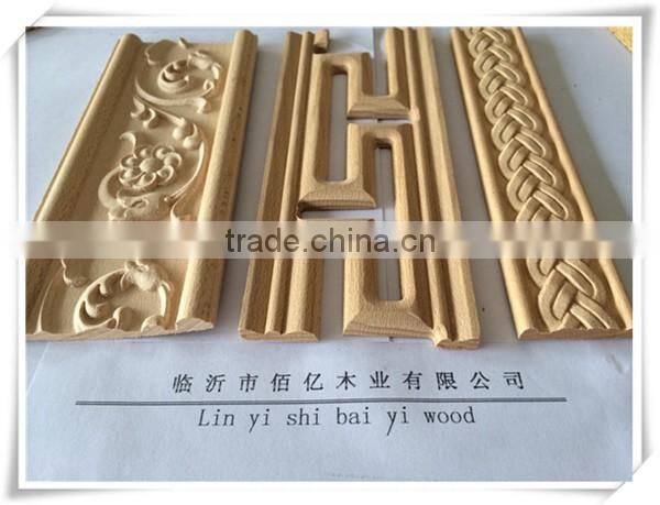 carved wood molding/crown wood mouldings/furniture use decor resin flower