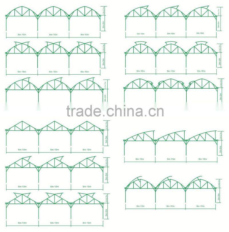 Large Plastic Agricultural Greenhouse PE flim Hot Sale