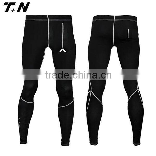 Sublimated printed men black mma rash guard and tight