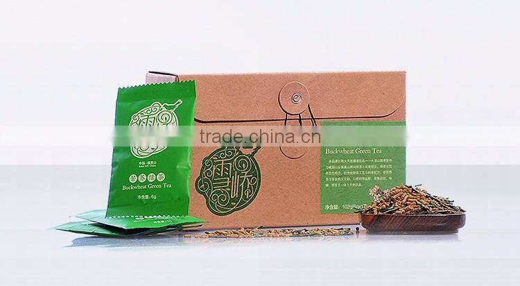 China gift tea paper package diet tea bitter buckwheat green tea