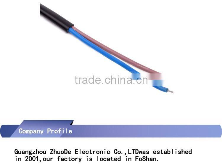 Chinese 2pin flat electrical male to IEC power wire