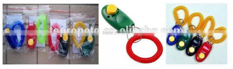 Pet Dog Cat Click Clicker Obedience Training Trainer Aid Wrist Strap Horse Pet