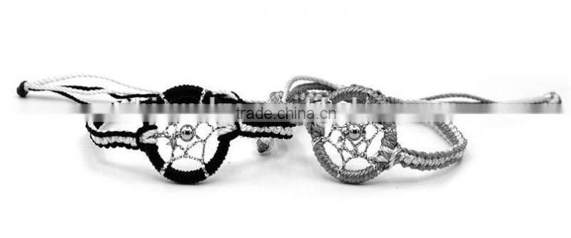 2016 New Arrival Wholesale handmade multi-colour cotton cord braided friendship bracelet