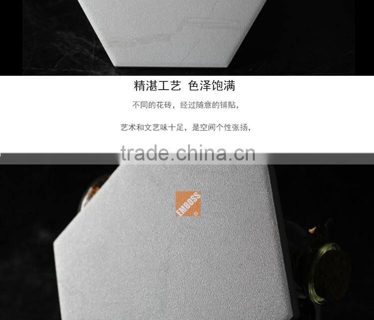 100*200*175mm hexagon marble mosaic tile porcelain irregular pattern floor tile