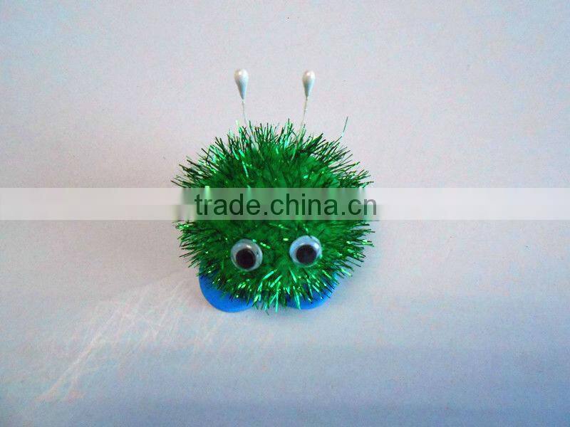 Christmas Decoration 1" Orange Glitter Pom poms