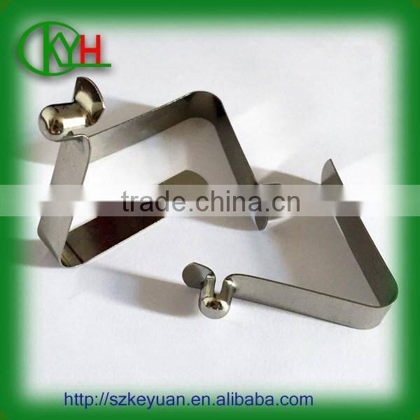 OEM service V shaped metal 65Mn steel button spring clip