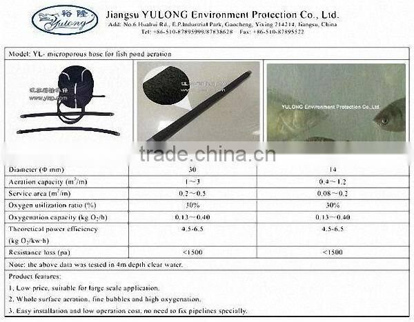 Fish pond air diffusing hose for aquaculture