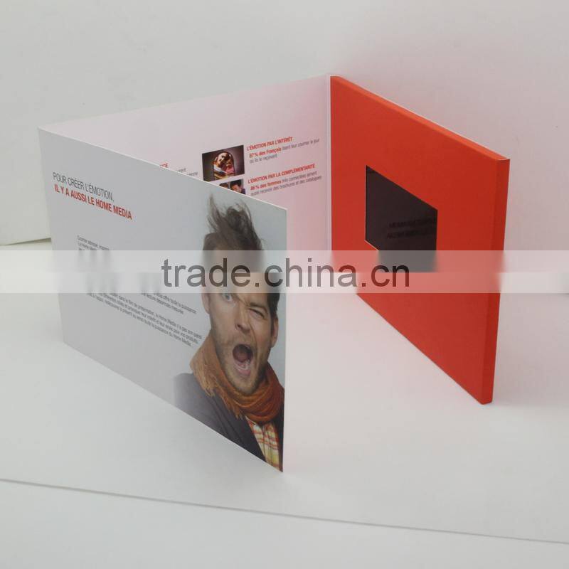 Magnet switch 7 inches 1500mah tft screen custom video greeting card lcd greeting card