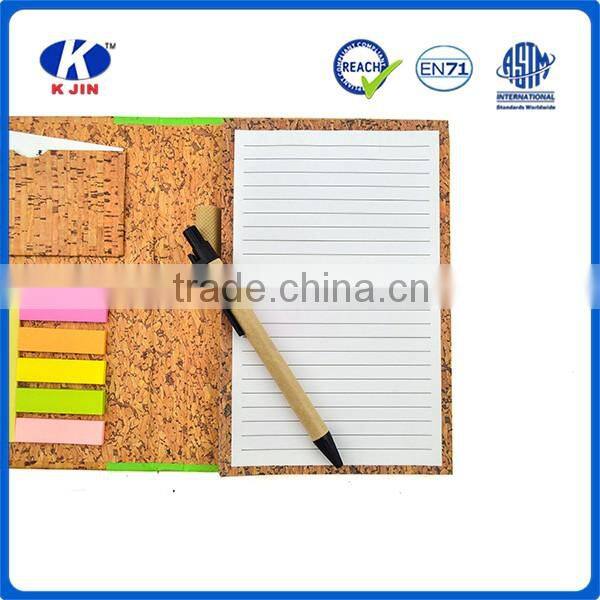 Hot sale new style customized printing notebook with ball pen and sticky note for kids