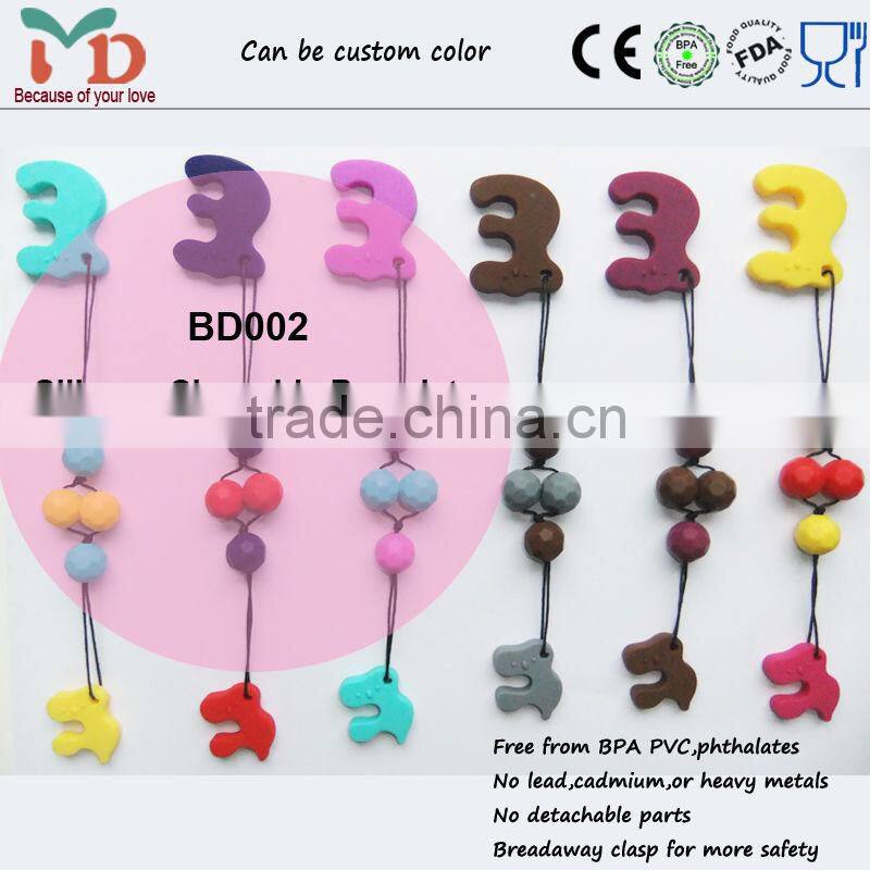 Manufacturer food grade FDA approved BPA free safety baby toy silicone for teething