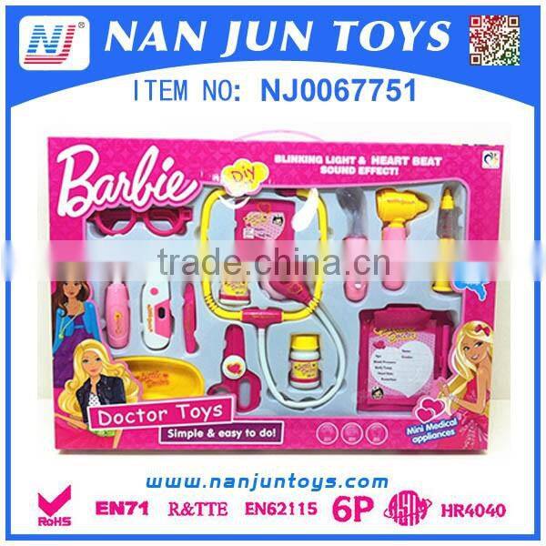 High quality plastic doctor play set toy with handle box
