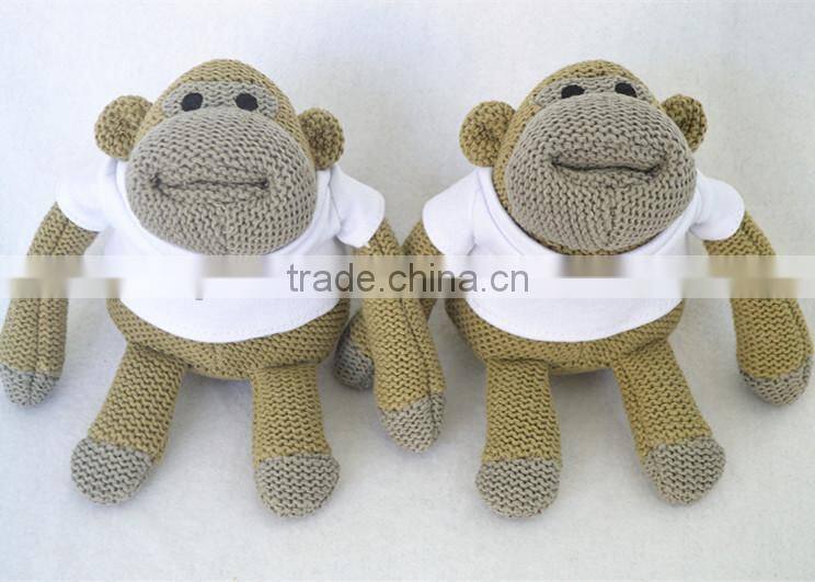 Wholesale knitted animal toys ,knit stuffed gorillas toys