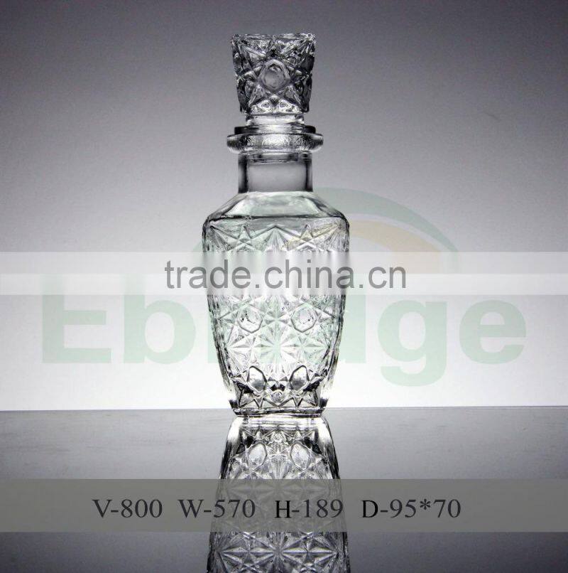 800ML large glass wine decanter bottle