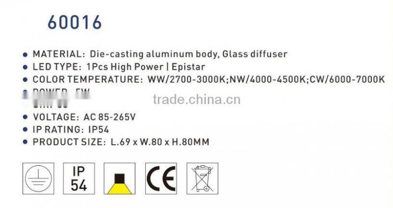 Halogen H-PIN wall light fixture/indoor surface mounted wall lamp