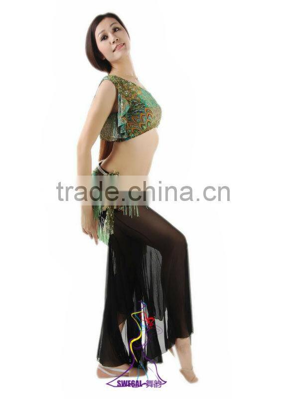 SWEGAL T13008 peacock training cheap belly dance costume