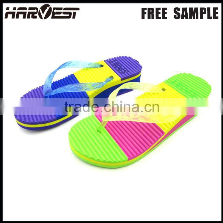 2015 new style high heel wedge sandal , orthotic colorful woman sandal