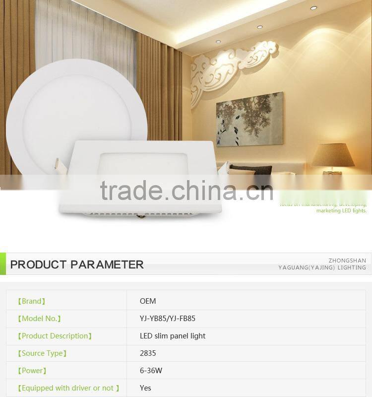 3W 85mm LED slim panel light CE and RoHS certification Hole size 70mm led panel light