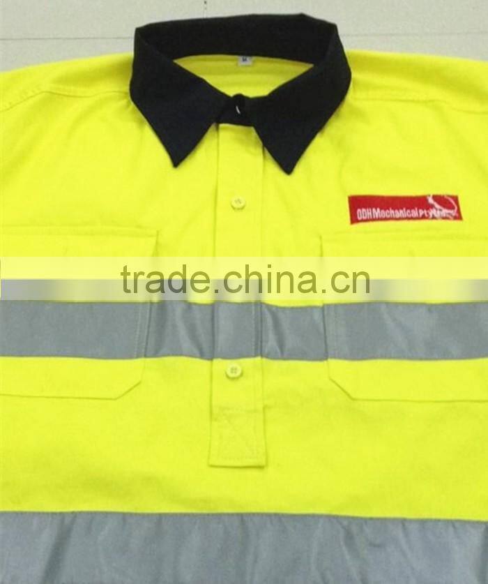 china wholesale custom yellow navy blue safety clothes 3m